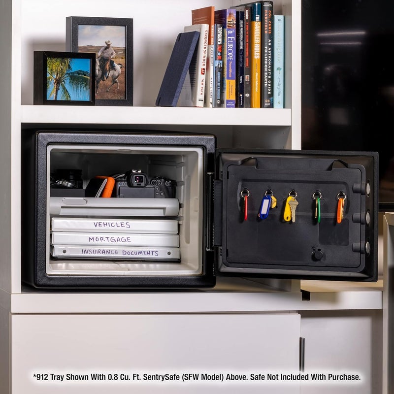 SentrySafe Shelf Insert for SFW082 and SFW123 Fireproof and Waterproof Safes, Multi-Positional White Safe Tray Accessory for 0.8 and 1.2 Cubic Feet Safes, 912 - Image 2